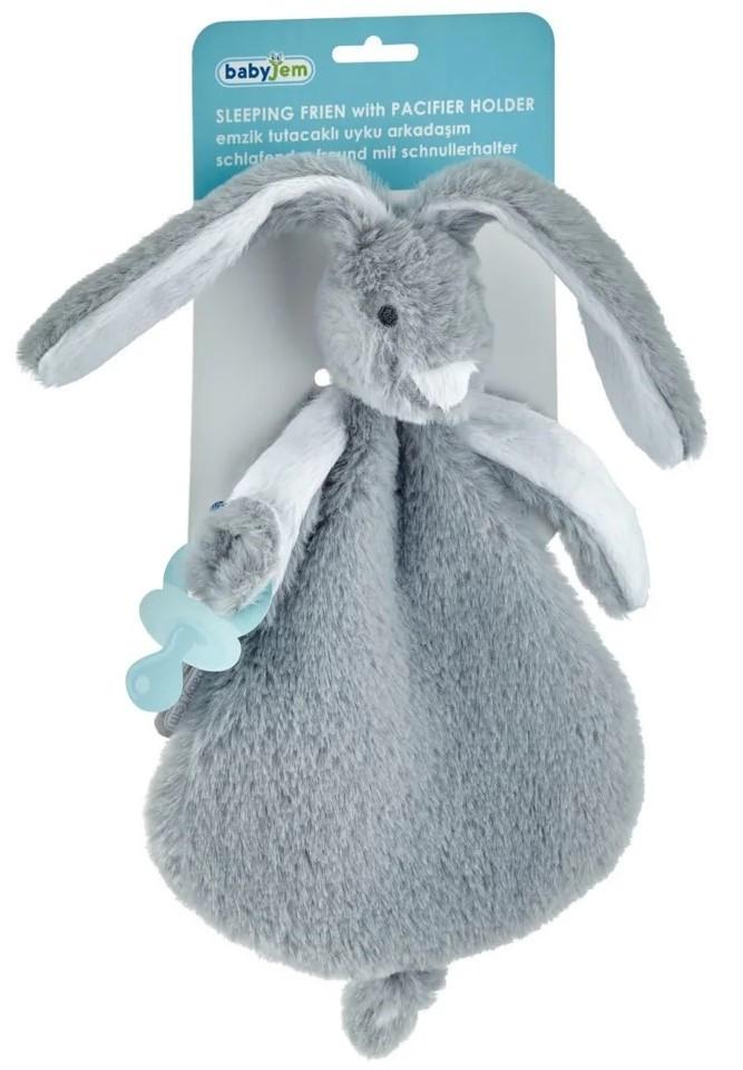 Jucarie de plus BABYJEM Iepuraș Gri