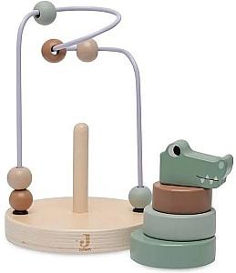 Jucarie interactiva Jollein Bead Maze Croco