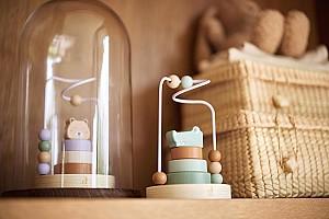 Jucarie interactiva Jollein Bead Maze Cheetah