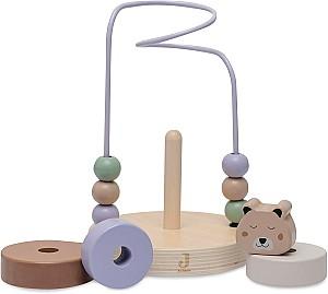 Jucarie interactiva Jollein Bead Maze Cheetah