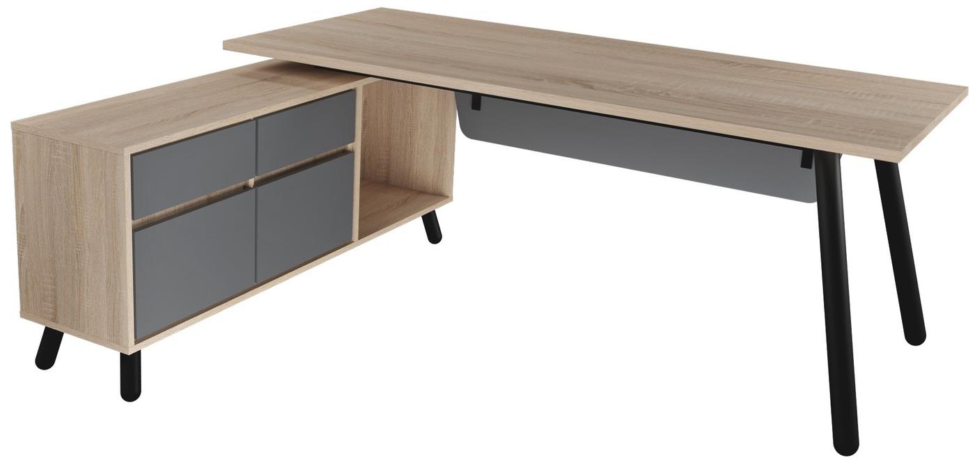 Masa de birou DP Fusion+Box încorporat stânga