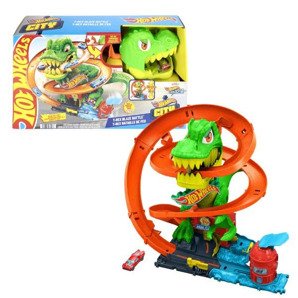  Hot Wheels City: Atacul T-Rex de foc JBM73