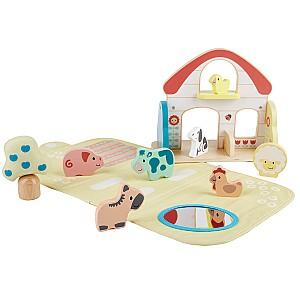 Jucarie interactiva Hape Ferma cu animale E8538