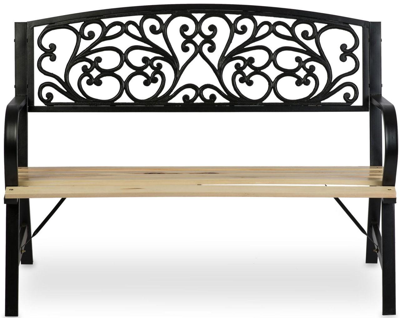 Banca gradina Sofotel Ivy (Black/Wood)