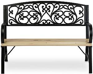 Banca gradina Sofotel Ivy (Black/Wood)