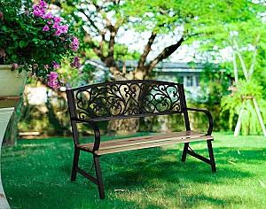 Banca gradina Sofotel Ivy (Black/Wood)