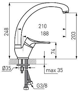 Robinet bucatarie Ferro Stillo BSL4A