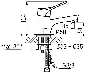 Baterie pentru lavoar Ferro Stillo BSL2