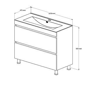 Dulap sub lavoar Acvitania 100 Alb (1511286)
