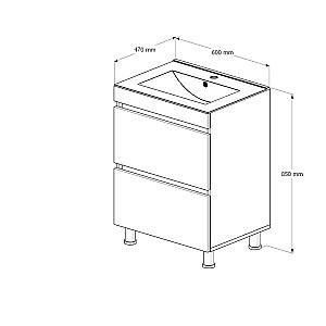 Dulap sub lavoar Acvitania 61 Alb (1511282)