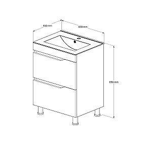 Dulap sub lavoar Elsass 60 Alb (1511298)