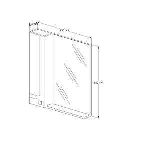 Dulap de baie Gasconi 75 Alb (1511361)