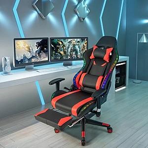 Fotoliu gaming Costway CB10483RE (Black/Red)