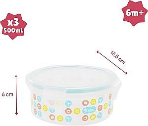 Set de recipiente alimentare Badabulle Maxi 3pcs