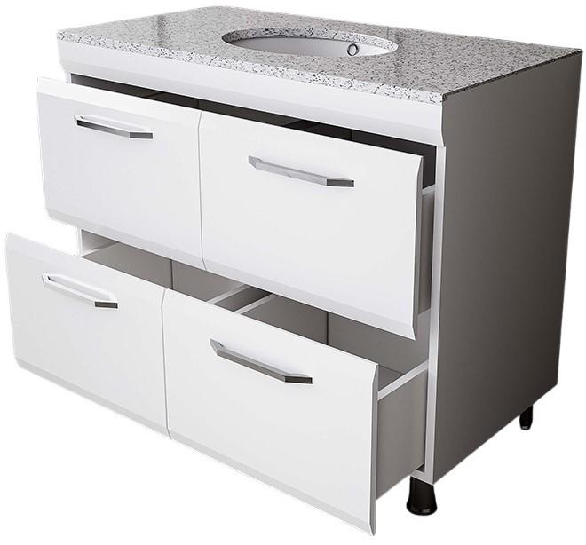 Dulap sub lavoar Supraten Modern 100 (GR 100) Cos de rufe Alb