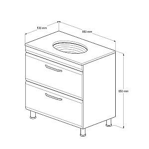 Dulap sub lavoar Supraten Modern 85 (GR 85) Bej