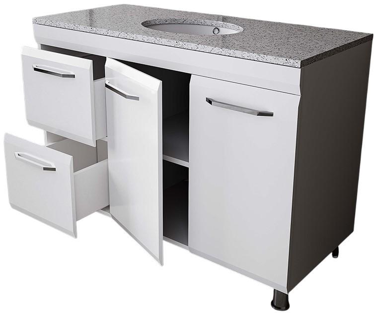 Dulap sub lavoar Modern Granit Modern 120 (GR 120) Cos de rufe Alb