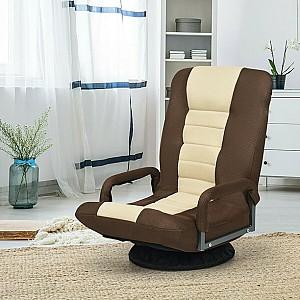 Fotoliu gaming Costway HW65937BN Brown/Beige