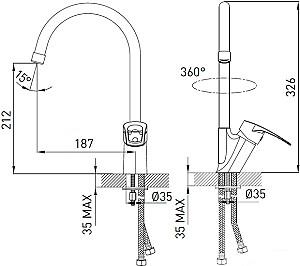 Robinet bucatarie Ferro Fosca BFA4 (09609)
