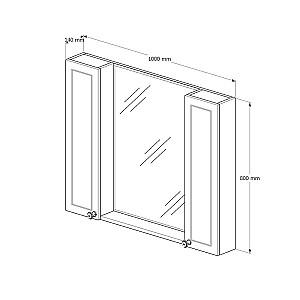 Dulap de baie Supraten Tuluza 100 Bej