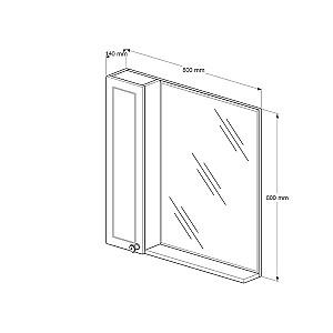 Dulap de baie Supraten Tuluza 80 Bej Dreapta