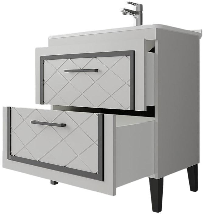 Dulap sub lavoar Supraten Burgundie 100 (1100) Alb