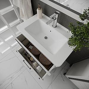 Dulap sub lavoar Supraten Burgundie 100 (1100) Alb