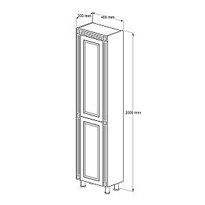 Dulap penal Supraten Napoleon Alb/Argint Dreapta