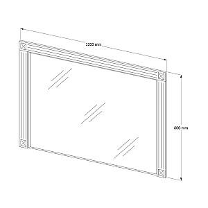 Oglindă Supraten Napoleon 120 Alb/Argintiu