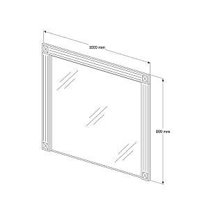 Oglindă Supraten Napoleon 100 Alb/Argintiu