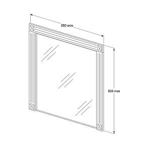 Oglindă Supraten Napoleon 85 Alb/Argintiu