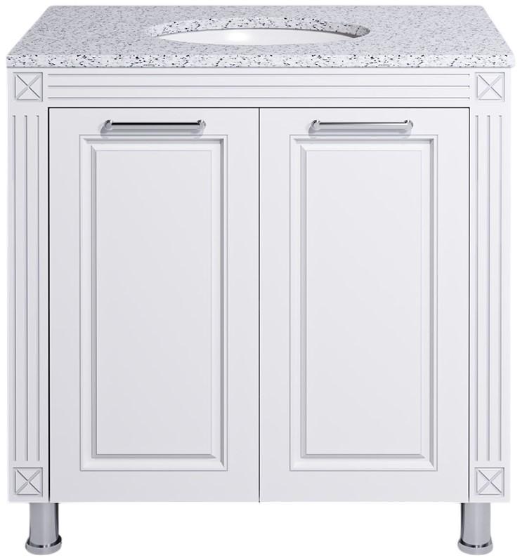 Dulap sub lavoar Supraten Napoleon 85 (GR 85) Alb/Argint