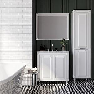 Dulap sub lavoar Supraten Napoleon 85 (GR 85) Alb/Argint