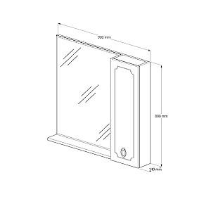 Dulap de baie Supraten Valua 90 Alb Dreapta