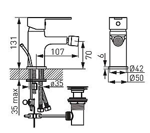 Baterie pentru bideu Ferro Savio BSV6 (02707)