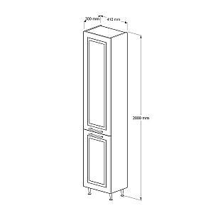 Dulap penal Supraten Santi Gri Dreapta