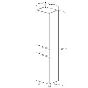 Dulap penal Supraten Elsass 45 Alb Dreapta