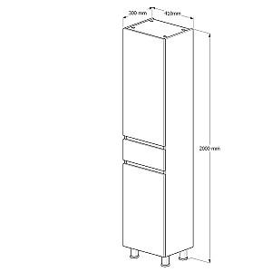 Dulap penal Supraten Aquitania 41 Bej Dreapta