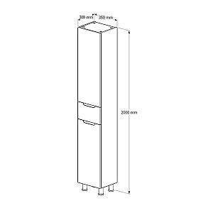 Dulap penal Supraten Dijon Alb Stanga