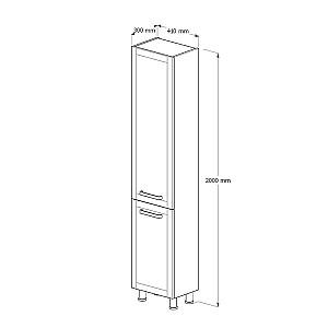 Dulap penal Supraten Normandia Alb Dreapta