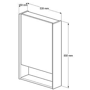 Dulap de baie Supraten Paris 55 Alb Stanga