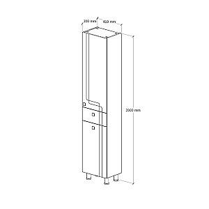 Dulap penal Supraten Gasconi Alb Stanga