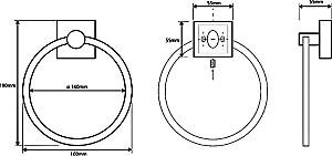 Cuier pentru baie prosoape Bemeta Beta (132104062)