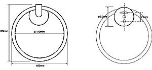 Cuier pentru baie prosoape Bemeta Omega (104204062)