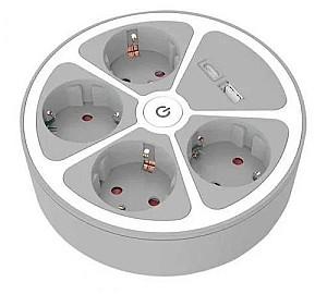 Prelungitor Muhler Multiple socket outlets with key with 4-way and 2-way USB ports type A and C (1006119)