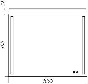 Oglindă Bayro Sigma 1000x800mm