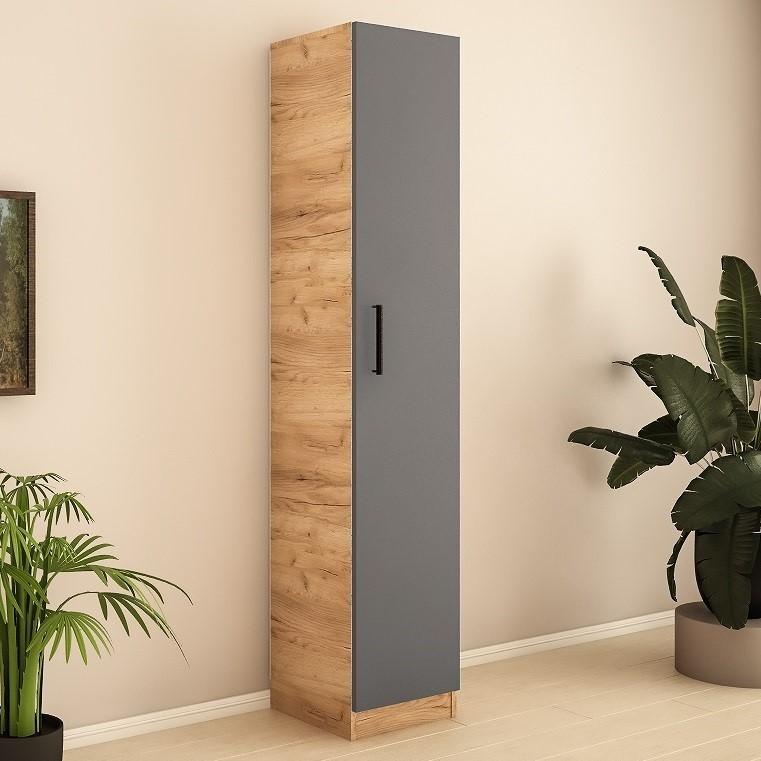 Dulap penal PS PZ-40 Stejar Auriu / Grafit Gri