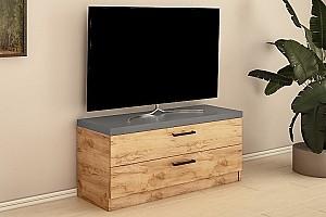 Comoda PS KZ-120 (2 sert.) Stejar Auriu / Grafit Gri