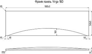 Panou pentru cazi de baie Cersanit Virgo 180x54 Universala Frontala (9035)
