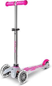 Trotineta Micro Mini Deluxe Flux LED Neon Pink